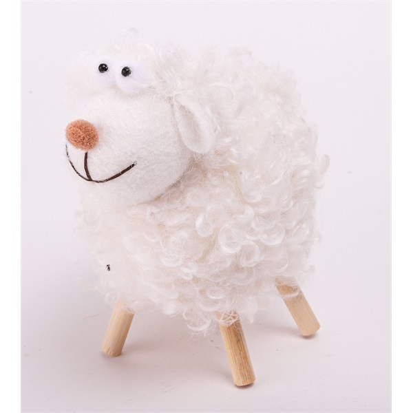 IRIS dekor bárány fa lábú 14cm