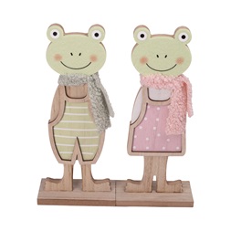IRIS dekor fa béka fiú/lány 2 szortiment 10x5x23cm