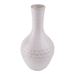 IRIS dekor kerámia váza duci fehér 11,5x22cm