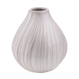 IRIS dekor kerámia váza gömb fehér 11,5x12,5cm