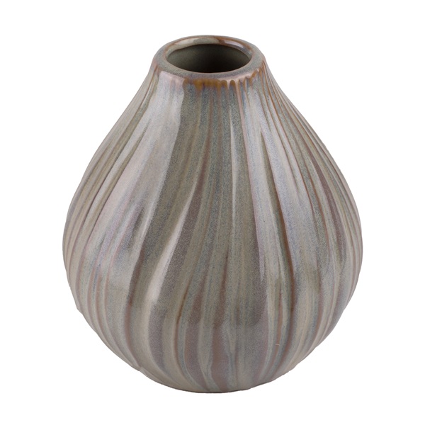 IRIS dekor kerámia váza gömb zöld 11,5x12,5cm