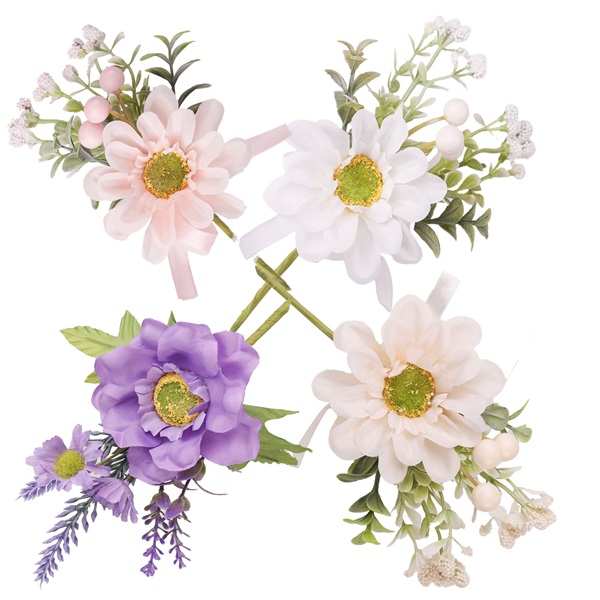 IRIS dekor kitűző margaréta+szalag 3 féle szín