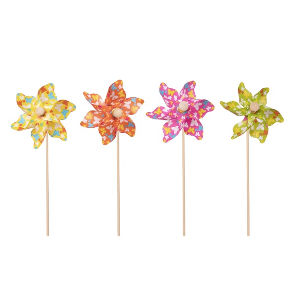 IRIS dekor műanyag szélforgó lepkés 4 szortiment 14x31cm