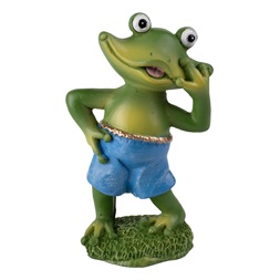 IRIS dekor műgyanta béka kék naci 5,7x10cm