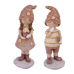 IRIS dekor műgyanta gyerek narancs ruha álló 2 féle 16cm