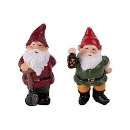 IRIS dekor műgyanta kertitörpe x2 piros/zöld 7,3cm