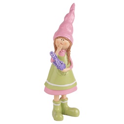 IRIS dekor műgyanta lány zöld/rózsaszín 5x14,9cm