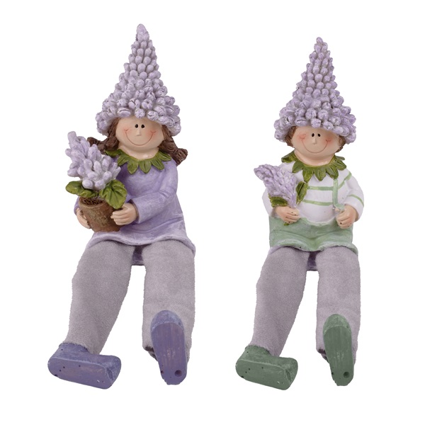 IRIS dekor műgyanta levendula gyerek 2 szortiment lila/zöld 17cm