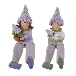 IRIS dekor műgyanta levendula gyerek 2 szortiment lila/zöld 17cm