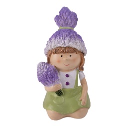 IRIS dekor műgyanta levendulalány lila 5,6x10,4cm