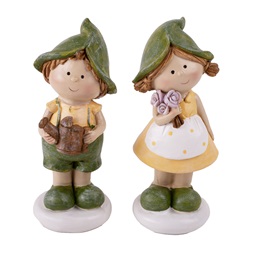 IRIS dekor műgyanta szobor gyerekek fiú, lány 2 féle