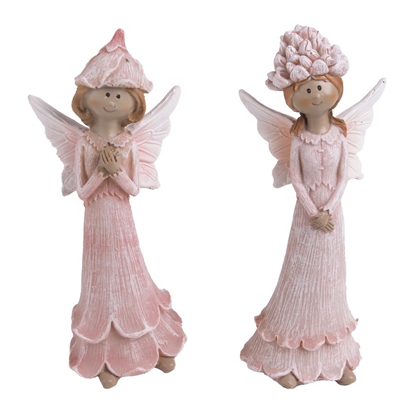 IRIS dekor műgyanta tündér rózsaszín 2 szortiment 5,5x13cm