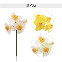 IRIS dekor nárcisz 4 virággal 3 szortiment