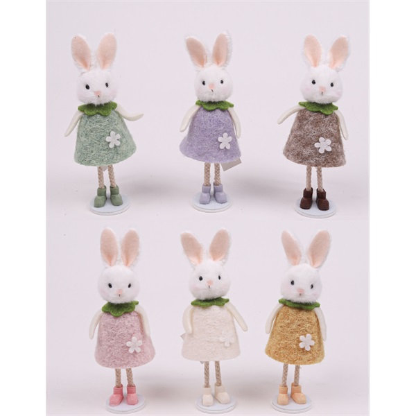 IRIS dekor nyuszilány álló 6 féle szín 17cm