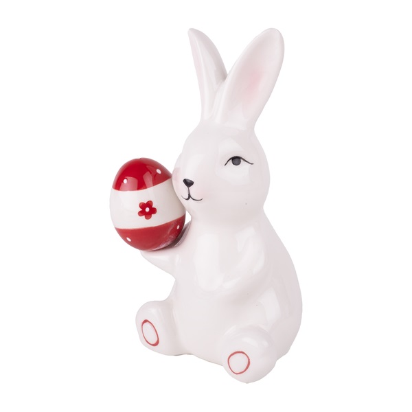 IRIS dekor porcelán nyúl fehér piros tojással