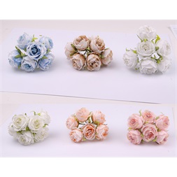 IRIS dekor rózsa 6 féle szín 4cm