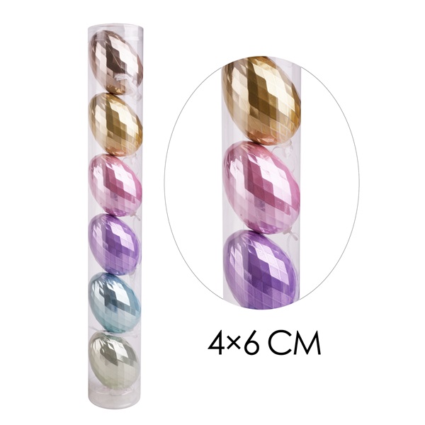 IRIS dekor tojás 6db 4x6cm