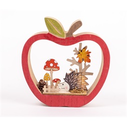 IRIS fa almában sündisznó, gombákkal 13 x 3 x 13cm