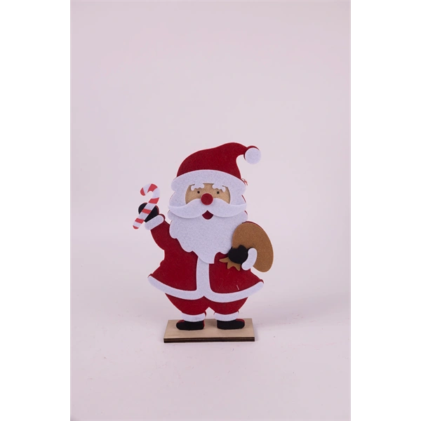 IRIS filc mikulás fa talpon, zsákkal 15 x 5 x 24cm