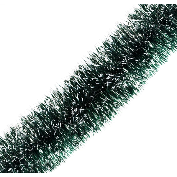 IRIS karácsonyi boa, havas, zöld 14cm x 2m