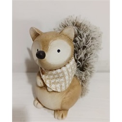 IRIS kerámia róka szőrme farokkal 12,5cm