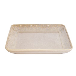 IRIS kerámia tányér virágos drapp 21,7cm