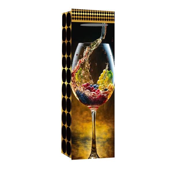 IRIS matt papírtasak boros 12 x 36cm