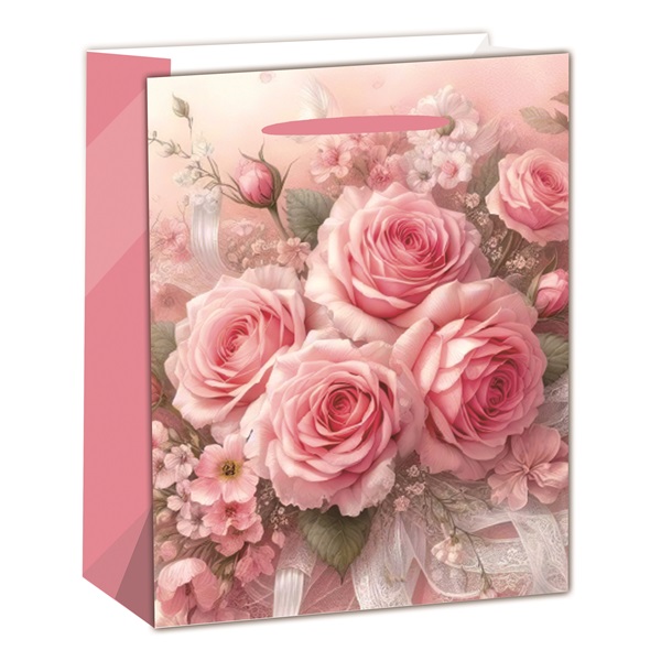 IRIS matt papírtasak rsz.rózsacsokor 31 x 42 cm