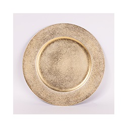 IRIS műanyag tálca, kör alakú, szemcsés, arany 33 cm