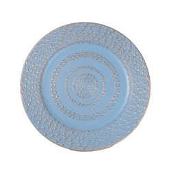 IRIS műanyag tálca, körös, türkiz 33 cm