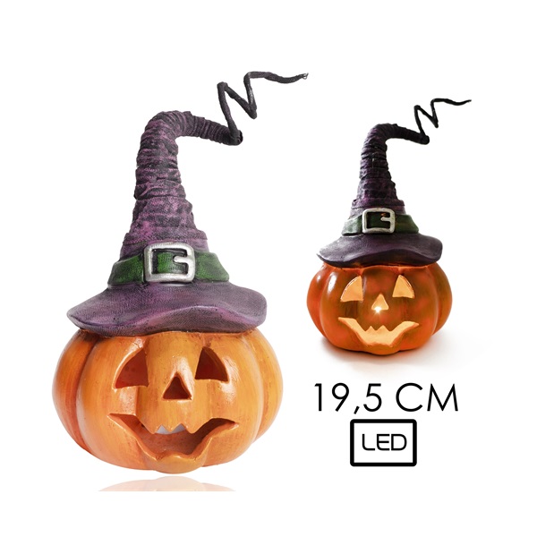 IRIS polirezin halloween tök leddel 19,5cm