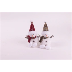 IRIS textil akasztós hóember, 20 cm