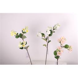 IRIS virágos dekor 9 virággal 3 féle szín 61cm