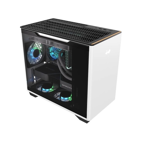 InWin A3 táp nélküli ablakos MT Mini Tower számítógépház fehér