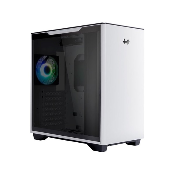 InWin A5 táp nélküli ablakos Mid Tower számítógépház fehér