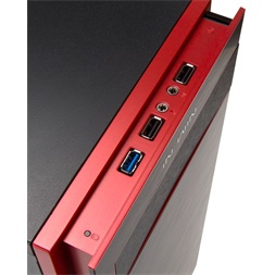 In Win 703 ATX fekete/piros ablakos használt számítógépház (Használt - B)