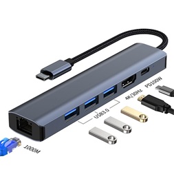 Iris IH6-22 6in1 (3xUSB/1xLAN/1xHDMI/1xDP-USB-C 100W) Dokkoló