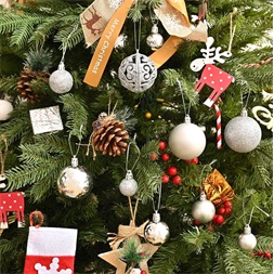 Iris Karácsonyfa gömb szett 100 db-os ezüst