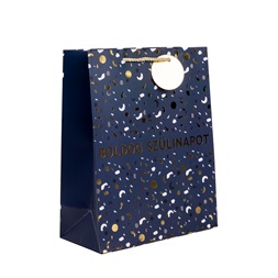 Iris boldog születésnapot kék/arany bs papírtasak matt 26*32 cm