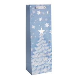 Iris boros sötét kék/ezüst papírtasak matt 12*36 cm