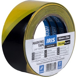 Iris fekete-sárga 50mmx33m padlójelölő szalag