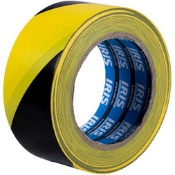 Iris fekete-sárga 50mmx33m padlójelölő szalag