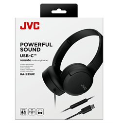 JVC HA-S33UC-B USB-C vezetékes fekete mikrofonos fejhallgató