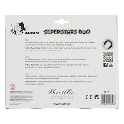 Jolly Superstars Duo 24 darabos kétvégű filctoll készlet