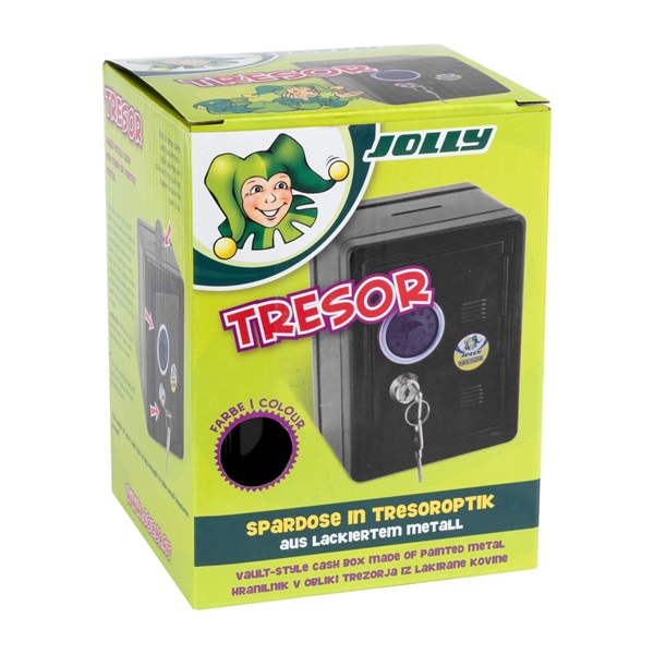 Jolly kulcsos fekete perselyszéf