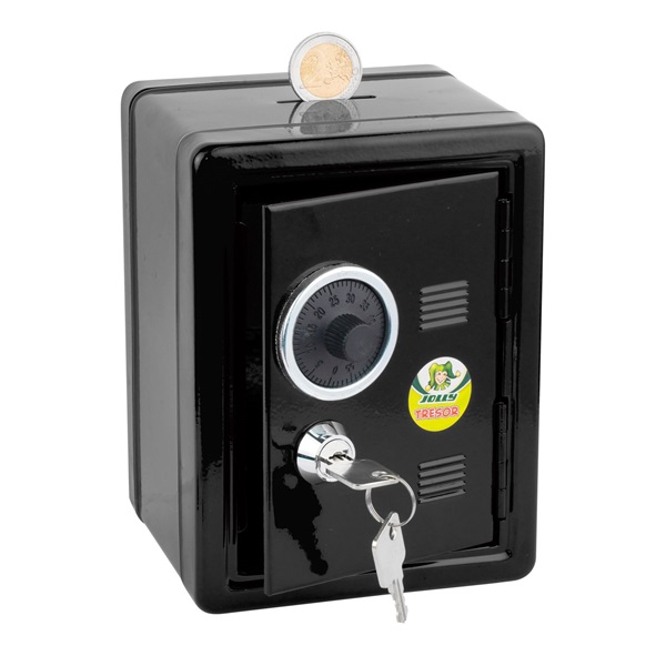 Jolly kulcsos fekete perselyszéf