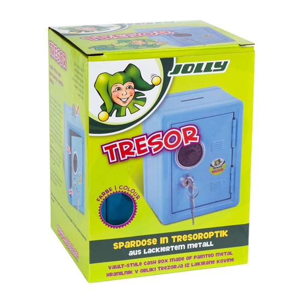 Jolly kulcsos kék perselyszéf