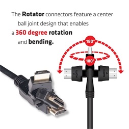 Club3D CAC-1360 2m HDMI 2.0 4K60Hz UHD 360 Rotary kábel