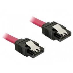 Delock 82674 10cm 6Gb/s egyenes-egyenes piros SATA kábel