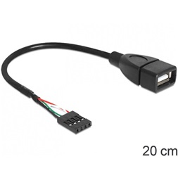 Delock 83291 0,2m USB 2.0 A anya -pin header kábel